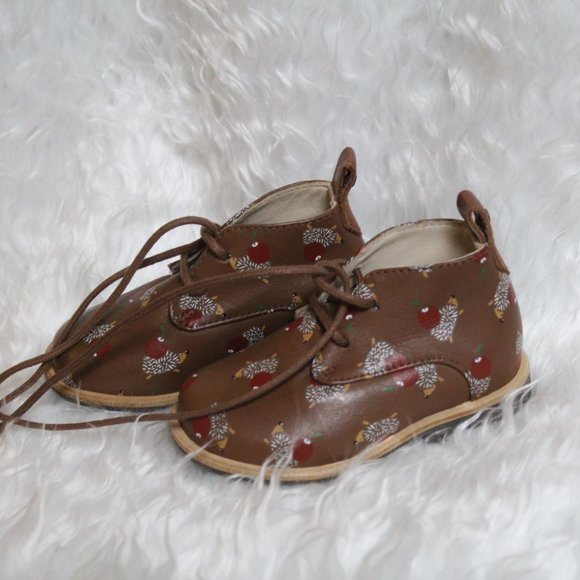 MANUELA De JUAN Handmade Leather baby ankle shoes sz EU 19 (US 3 1/2-4) NEW